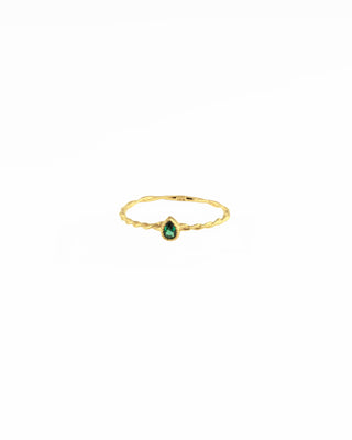Anillo Gota Verde