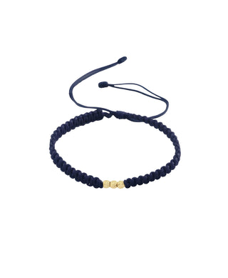 Pulsera Tejida Esferas Diamantadas