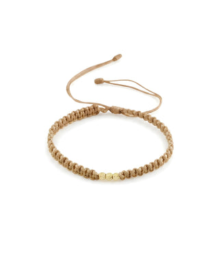 Pulsera Tejida Esferas Diamantadas