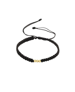Pulsera Tejida Esferas Diamantadas