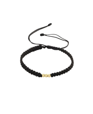 Pulsera Tejida Esferas Diamantadas