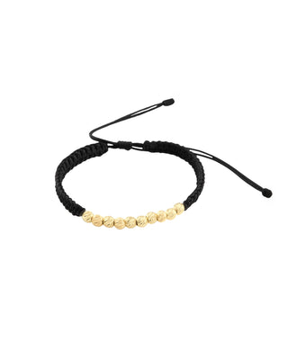 Pulsera Tejida Esferas Diamantadas #4